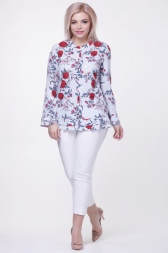 Красивая блуза с цветочным принтом Бланш №2 Valentina(фото2)