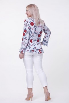 Красивая блуза с цветочным принтом Бланш №2 Valentina(фото4)