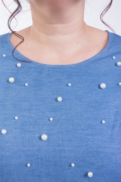 Стильная блузка с декоративным жемчугом Wisell(фото4)