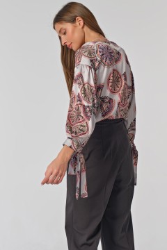 Блуза с завязками на рукавах Fly(фото4)