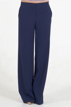 Широкие брюки темно-синего цвета Ajour(фото3)
