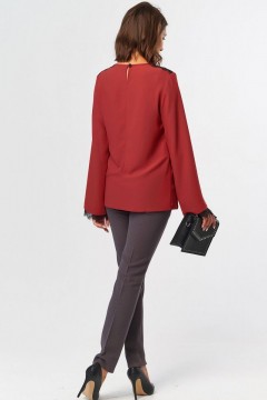 Привлекательная блуза приглушённо-красного цвета Fly(фото3)