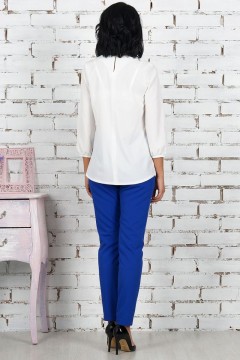 Лаконичная блуза белого цвета Ajour(фото3)
