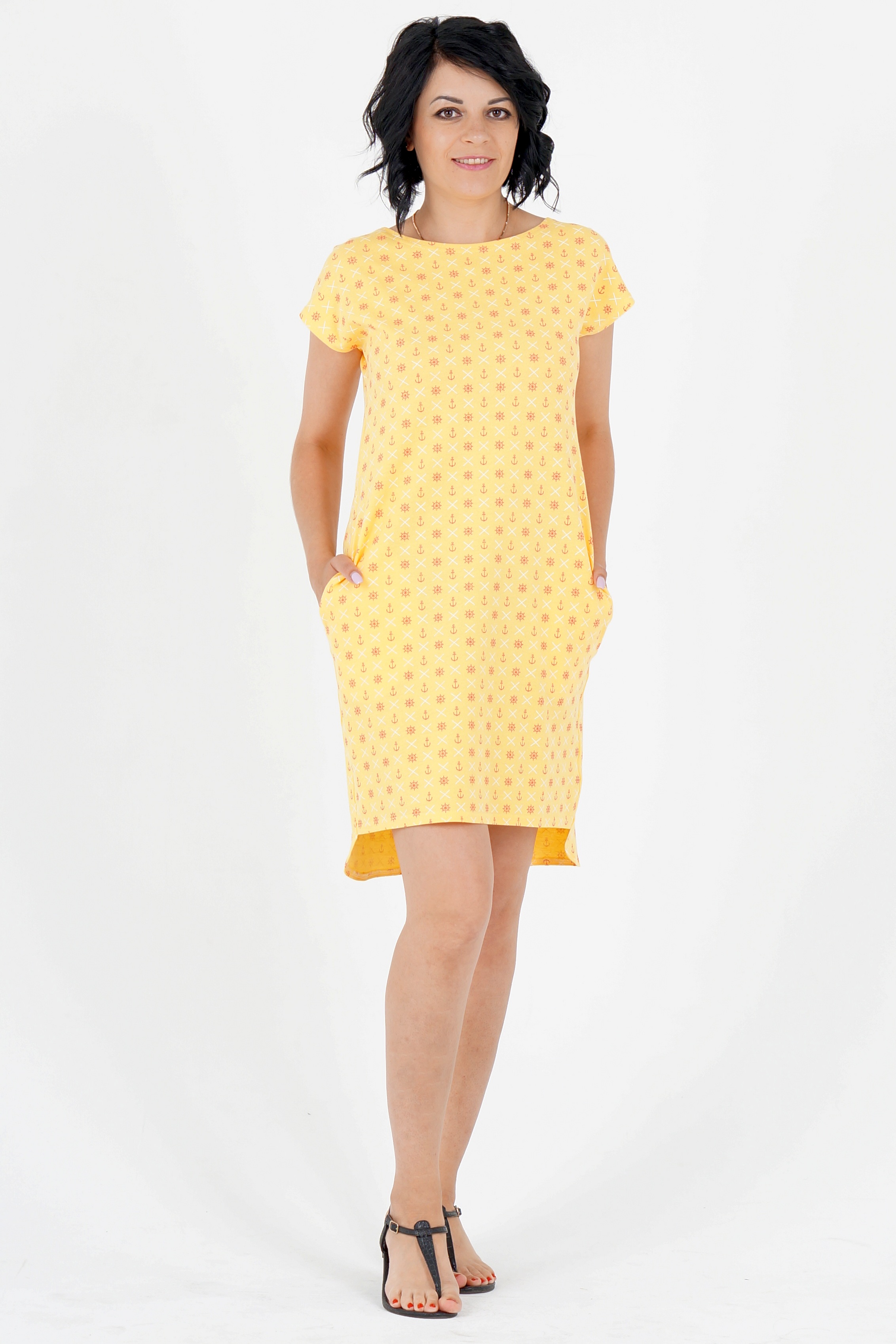 Молодёжное платье жёлтой расцветки Ajour(фото2)