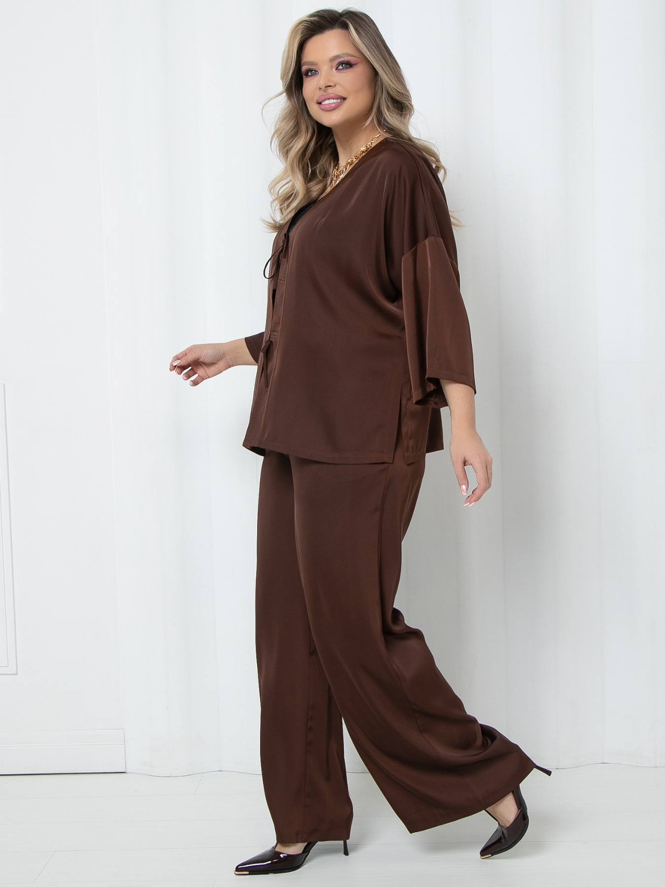 Костюм брючный шёлковый Agata(фото5)