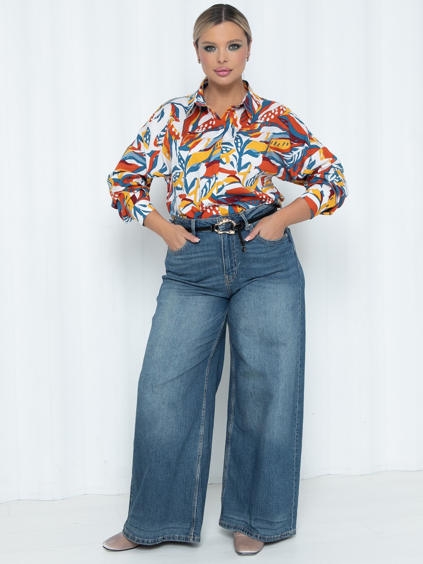 Рубашка разноцветная женская Agata(фото2)