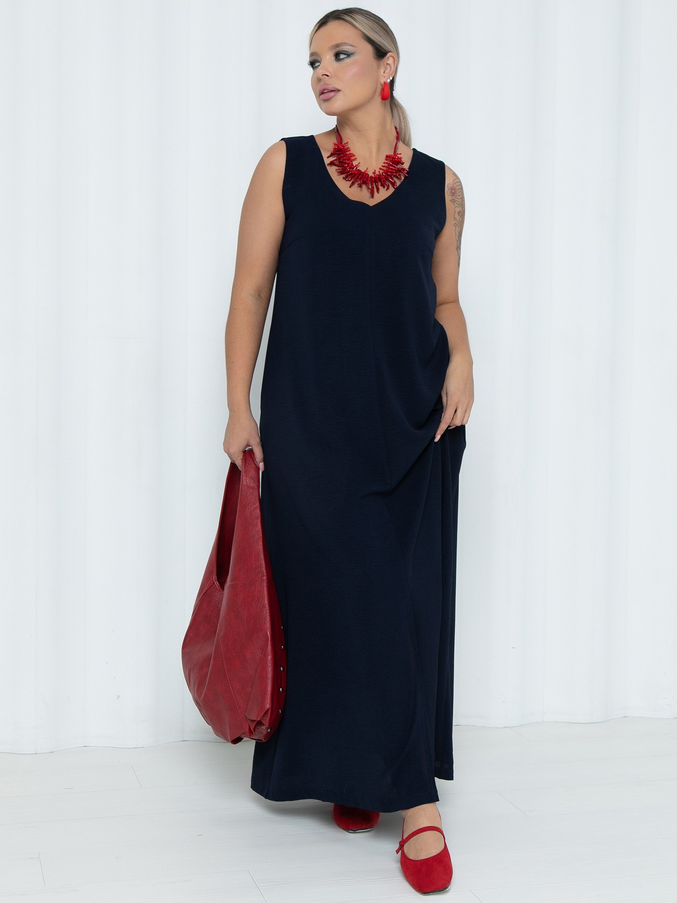 Сарафан длинный в тёмно-синем цвете Agata(фото3)