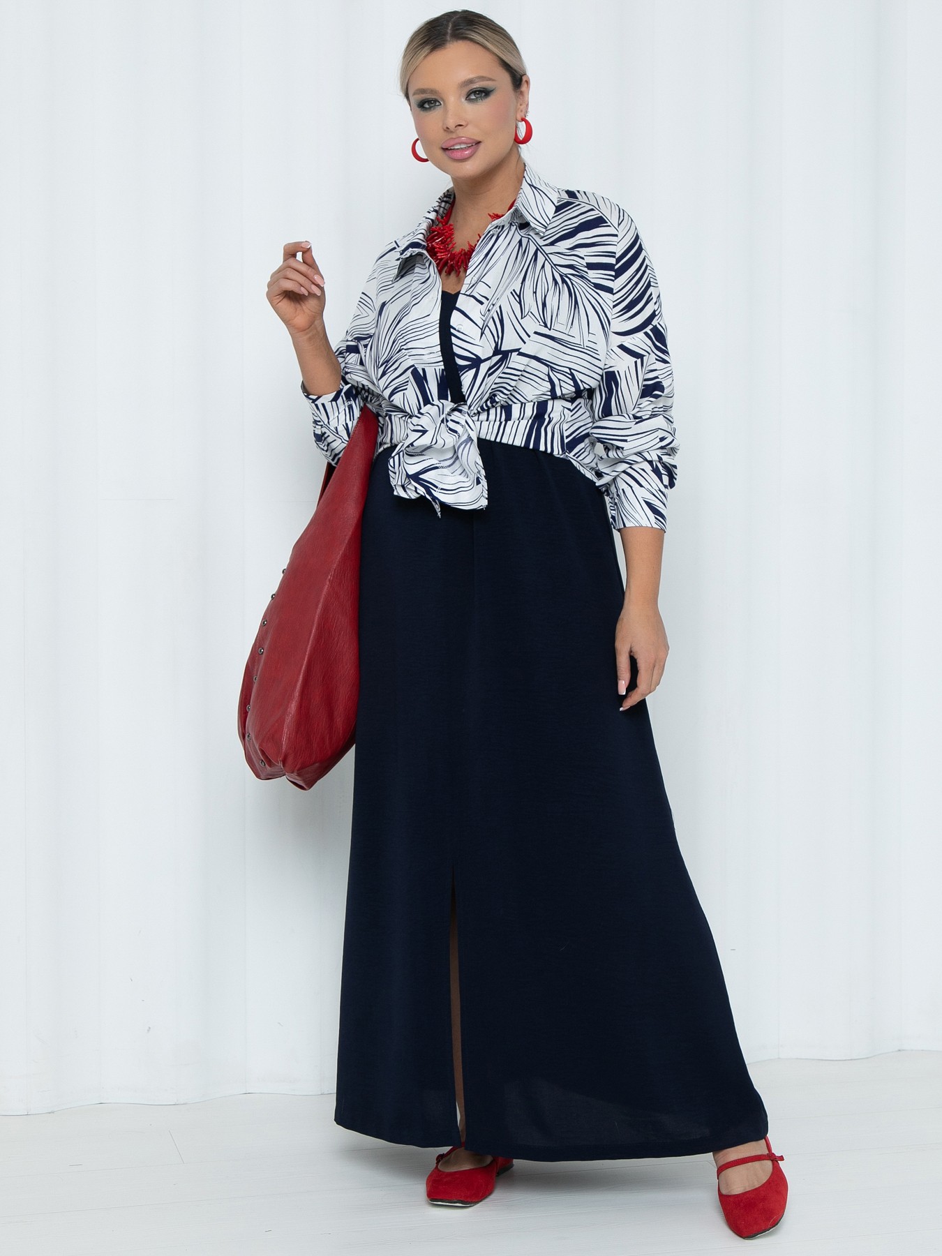 Сарафан длинный в тёмно-синем цвете Agata(фото2)