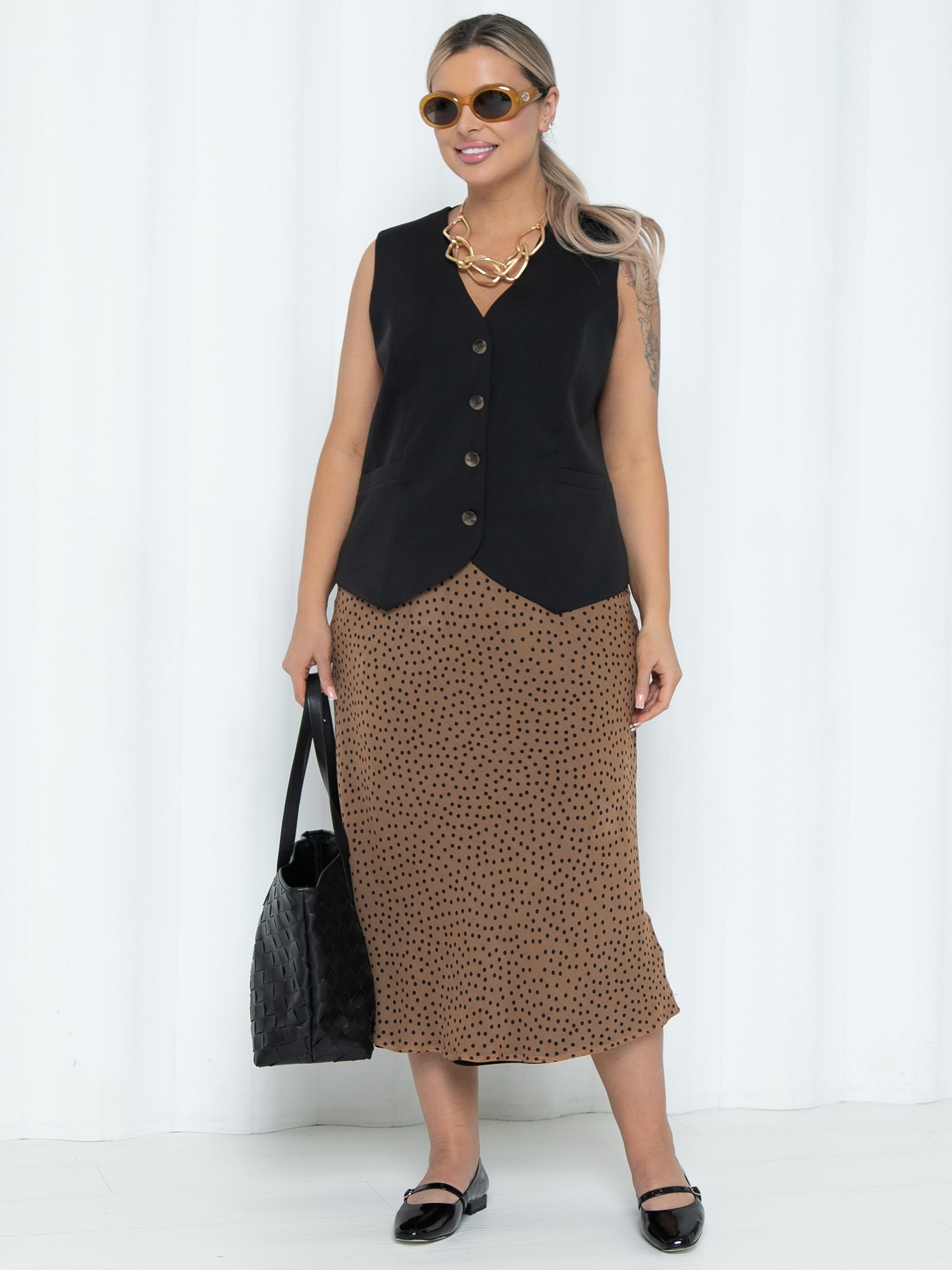 Юбка в горошек из шифона Agata(фото2)