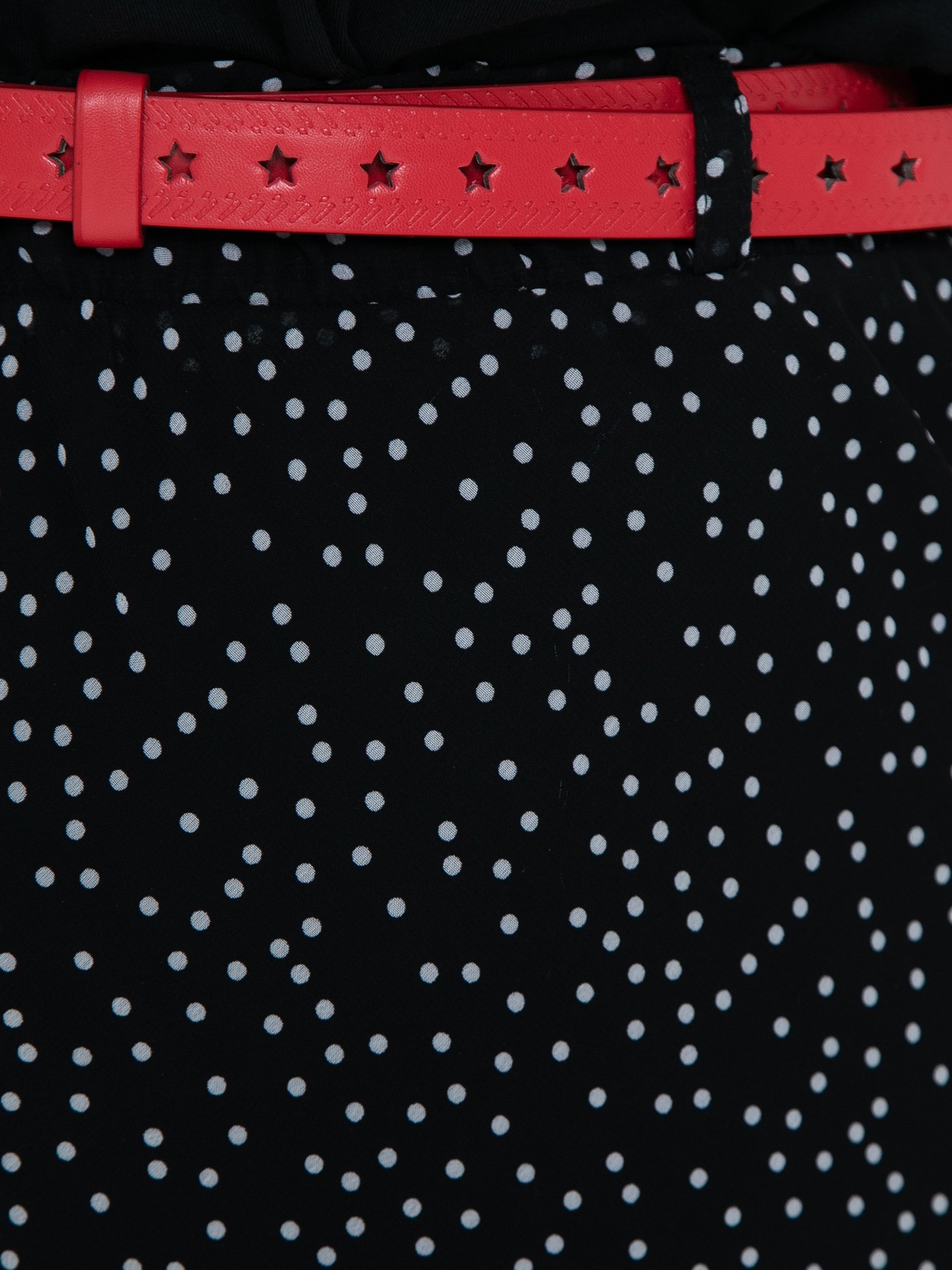 Юбка чёрная в горошек из шифона Agata(фото3)