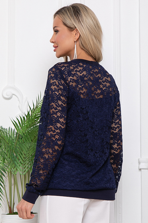 Блузка кружевная с длинными рукавами Avili(фото6)