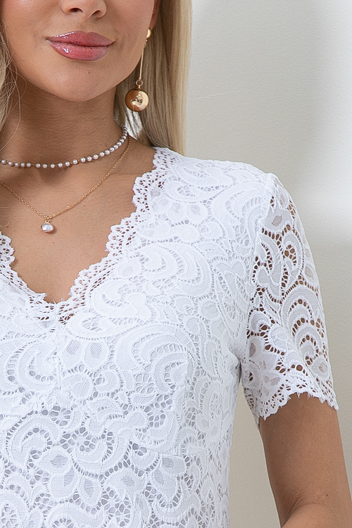Блузка кружевная с коротким рукавом Avili(фото4)