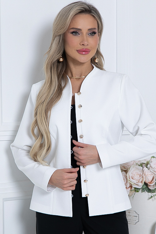 Жакет белый в деловом стиле Avili(фото7)