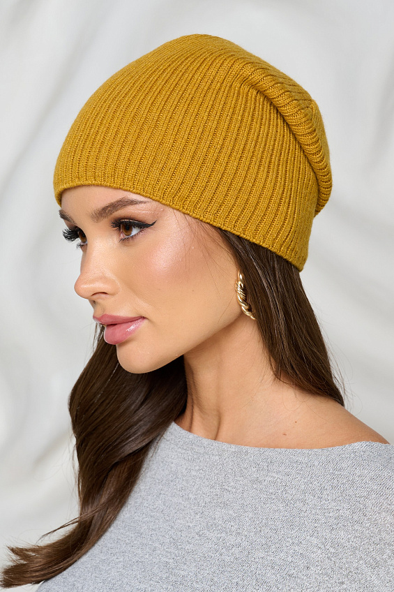 Шапка универсальная в горчичном цвете Bellovera(фото3)