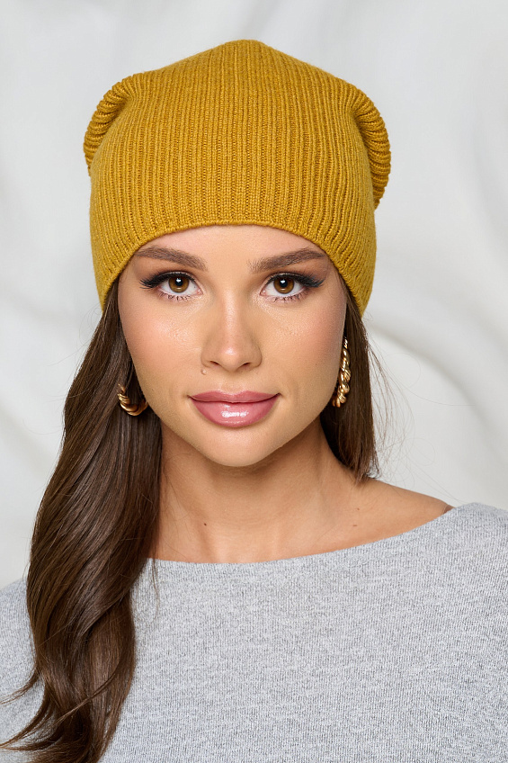Шапка универсальная в горчичном цвете Bellovera(фото2)