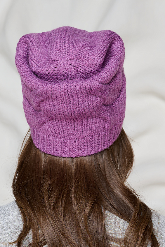 Шапка утеплённая в фиолетовом цвете Bellovera(фото4)