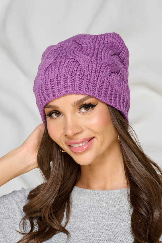 Шапка утеплённая в фиолетовом цвете Bellovera
