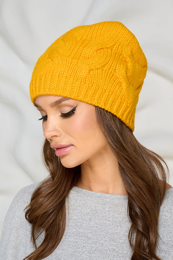 Шапка утеплённая в жёлтом цвете Bellovera(фото2)