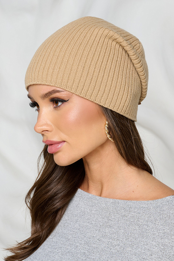 Шапка универсальная в светло-бежевом цвете Bellovera(фото4)