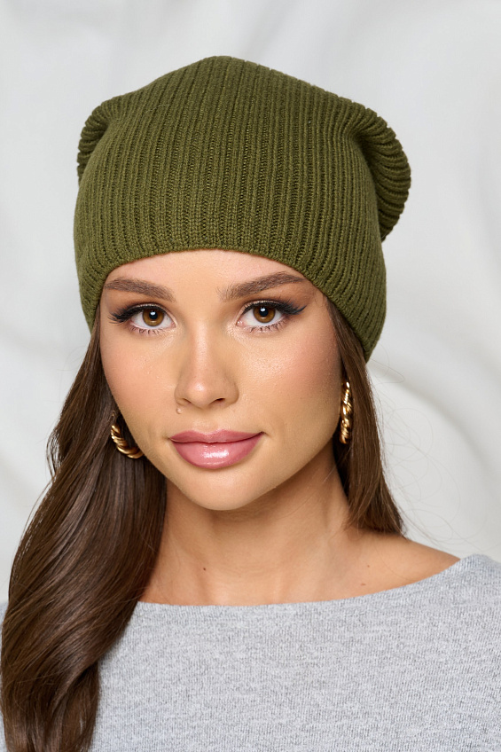 Шапка универсальная цвета хаки Bellovera(фото3)