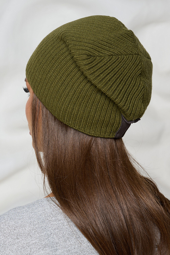 Шапка универсальная цвета хаки Bellovera(фото4)