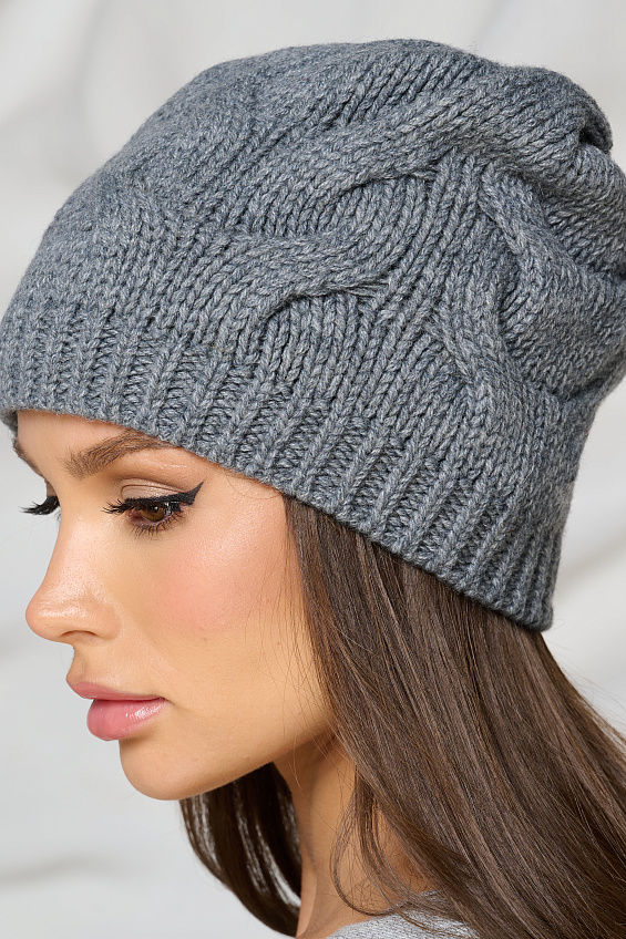 Шапка утеплённая в сером цвете Bellovera(фото2)