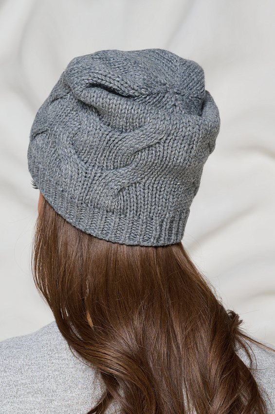 Шапка утеплённая в сером цвете Bellovera(фото4)