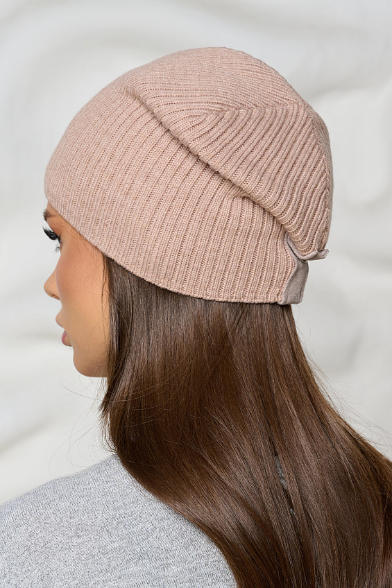 Шапка универсальная цвета латте Bellovera(фото5)