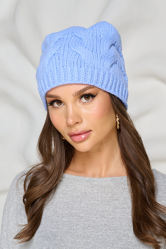 Шапка утеплённая в голубом цвете Bellovera