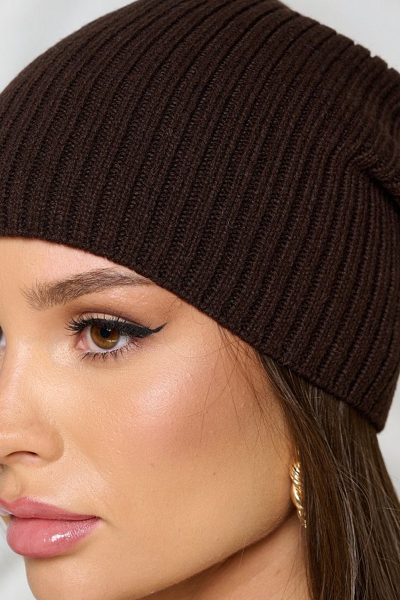 Шапка универсальная шоколадного цвета Bellovera(фото3)