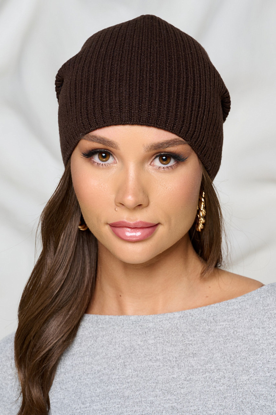 Шапка универсальная шоколадного цвета Bellovera(фото2)