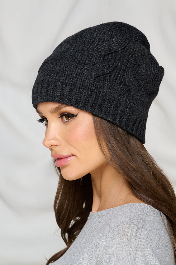 Шапка утеплённая в тёмно-сером цвете Bellovera(фото3)