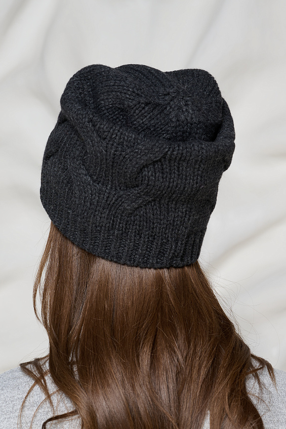 Шапка утеплённая в тёмно-сером цвете Bellovera(фото4)