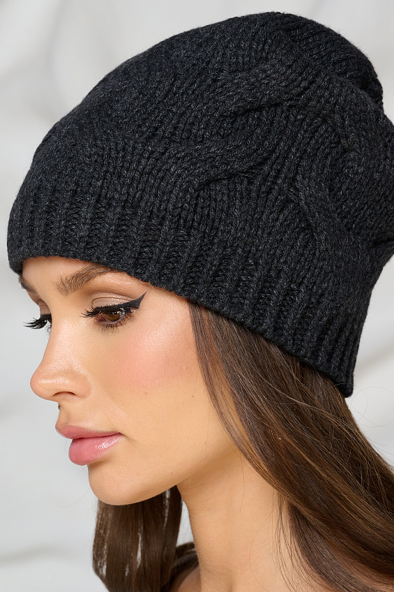 Шапка утеплённая в тёмно-сером цвете Bellovera(фото2)