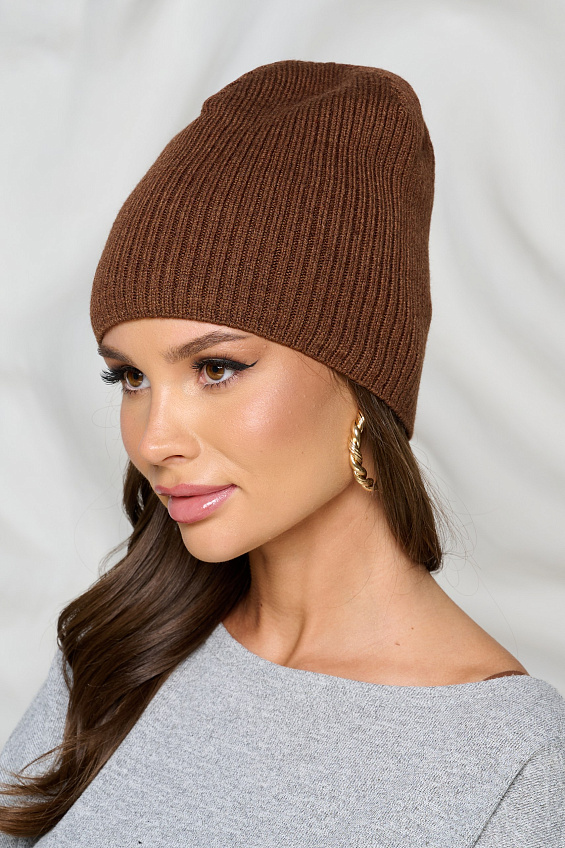 Шапка универсальная в шоколадном цвете Bellovera(фото6)
