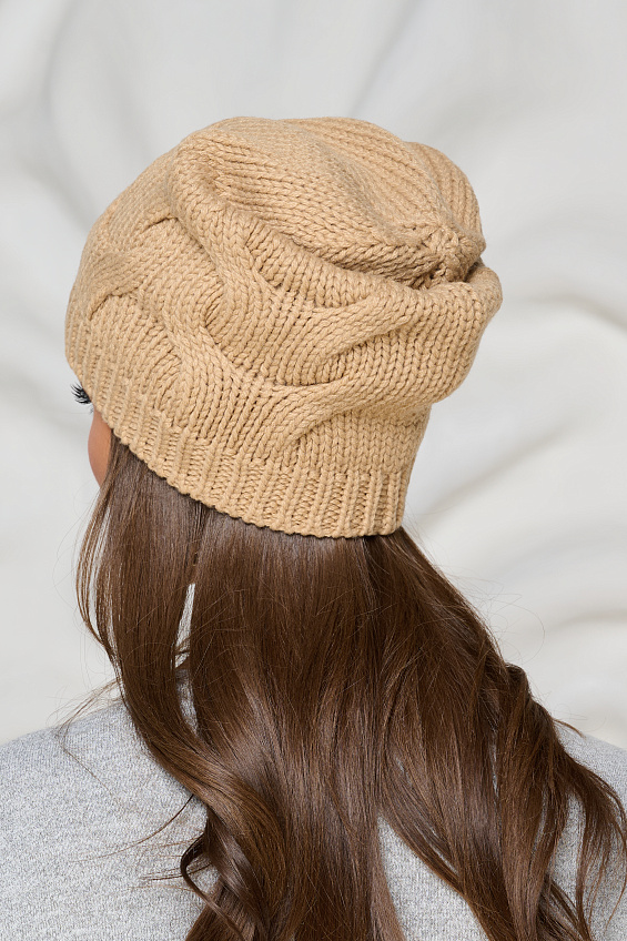 Шапка утеплённая в бежевом цвете Bellovera(фото3)