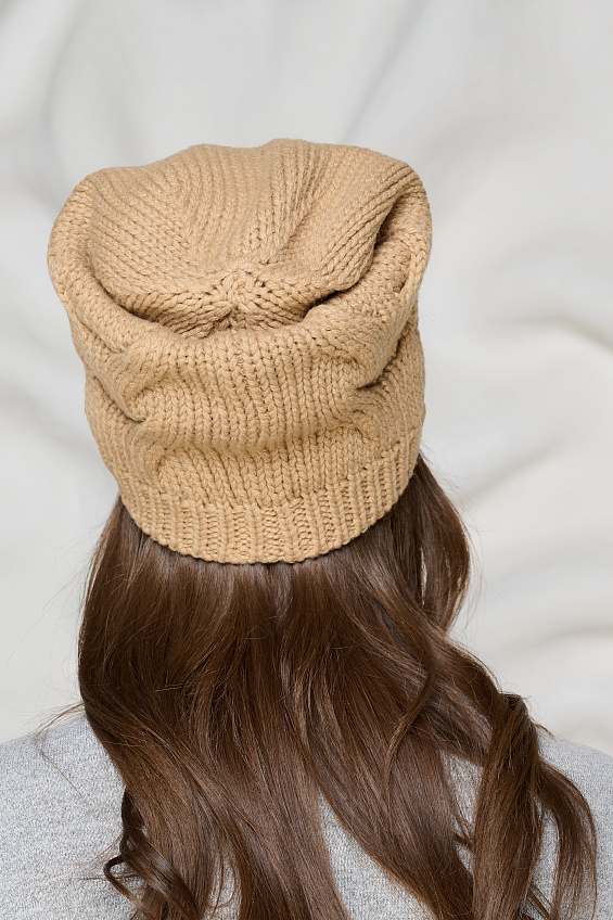 Шапка утеплённая в бежевом цвете Bellovera(фото5)