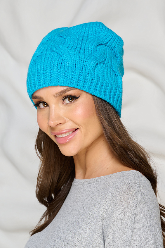 Шапка утеплённая в бирюзовом цвете Bellovera(фото3)