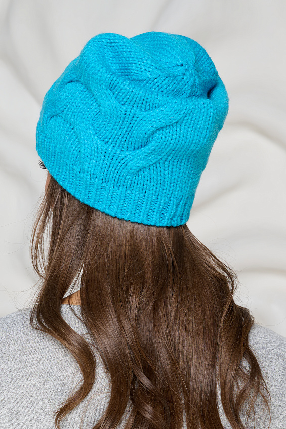 Шапка утеплённая в бирюзовом цвете Bellovera(фото4)