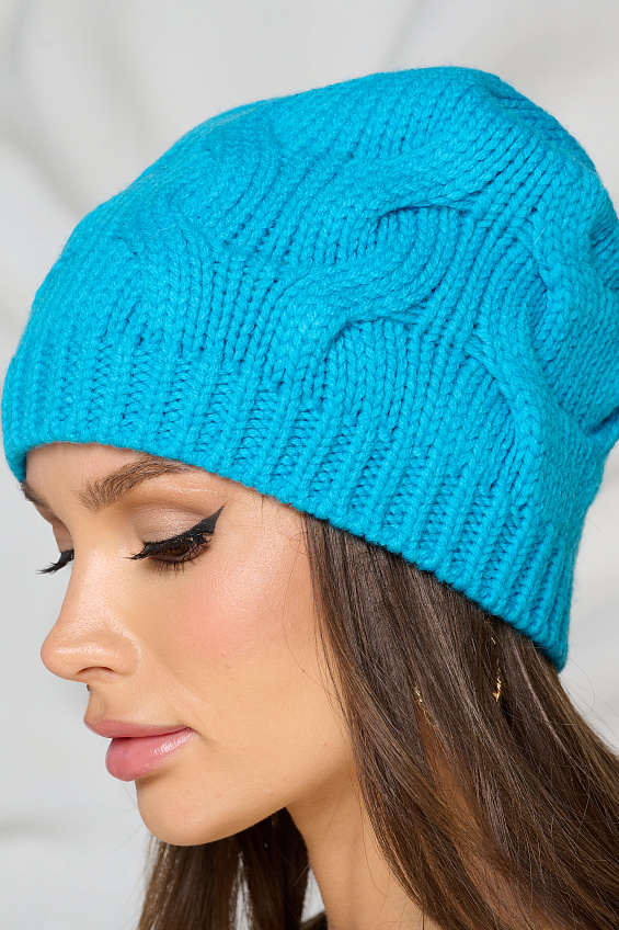 Шапка утеплённая в бирюзовом цвете Bellovera(фото2)