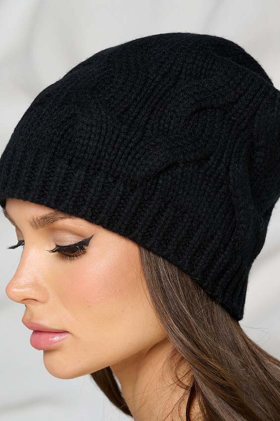 Шапка утеплённая в чёрном цвете Bellovera(фото3)