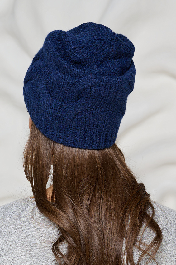 Шапка утеплённая в тёмно-синем цвете Bellovera(фото4)