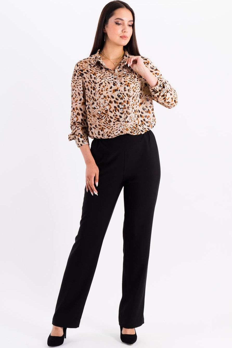 Брюки однотонные чёрного цвета Braslava