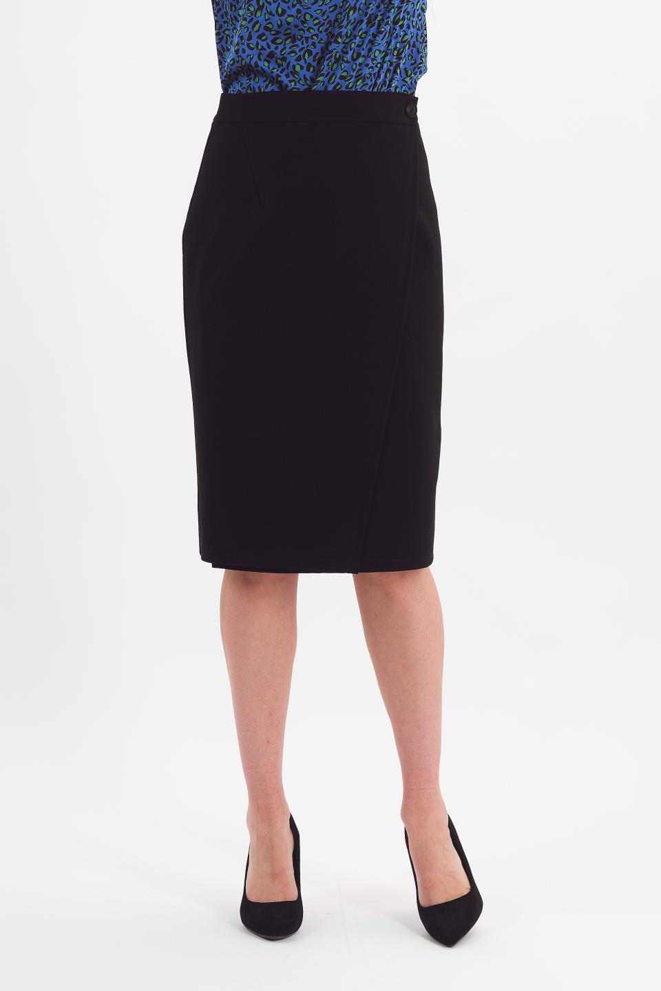 Юбка-карандаш чёрная из трикотажа Braslava(фото4)