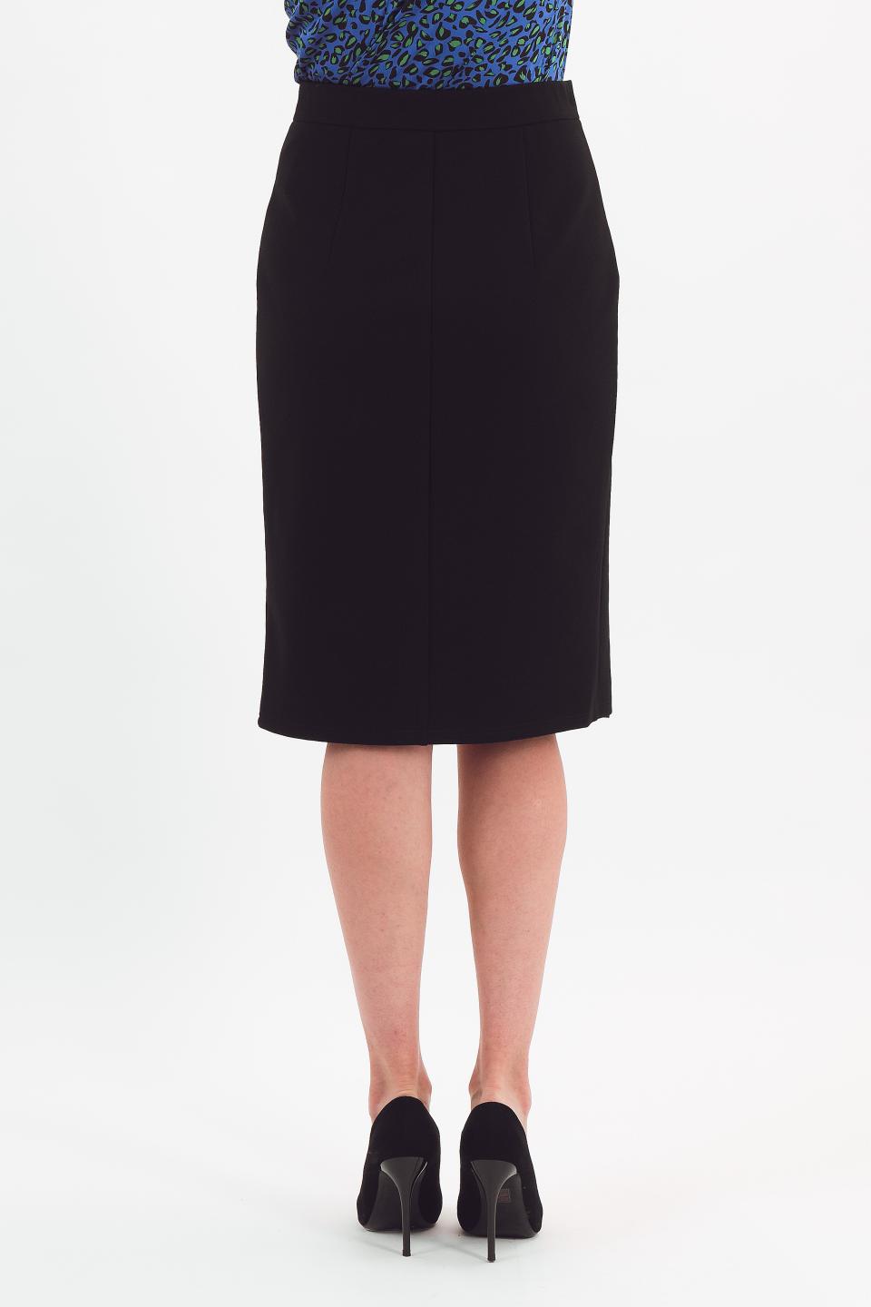 Юбка-карандаш чёрная из трикотажа Braslava(фото7)