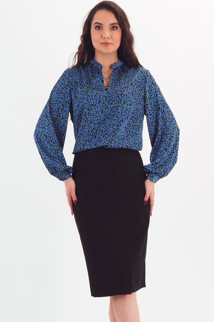 Юбка-карандаш чёрная из трикотажа Braslava