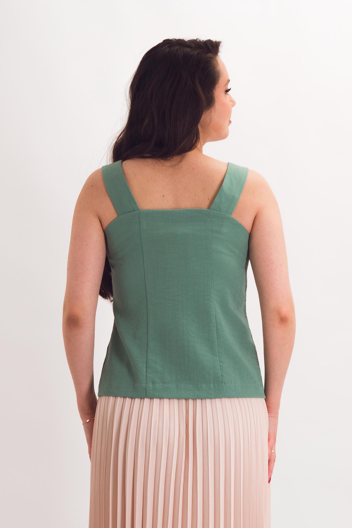 Топ светло-зелёный на пуговицах Braslava(фото5)