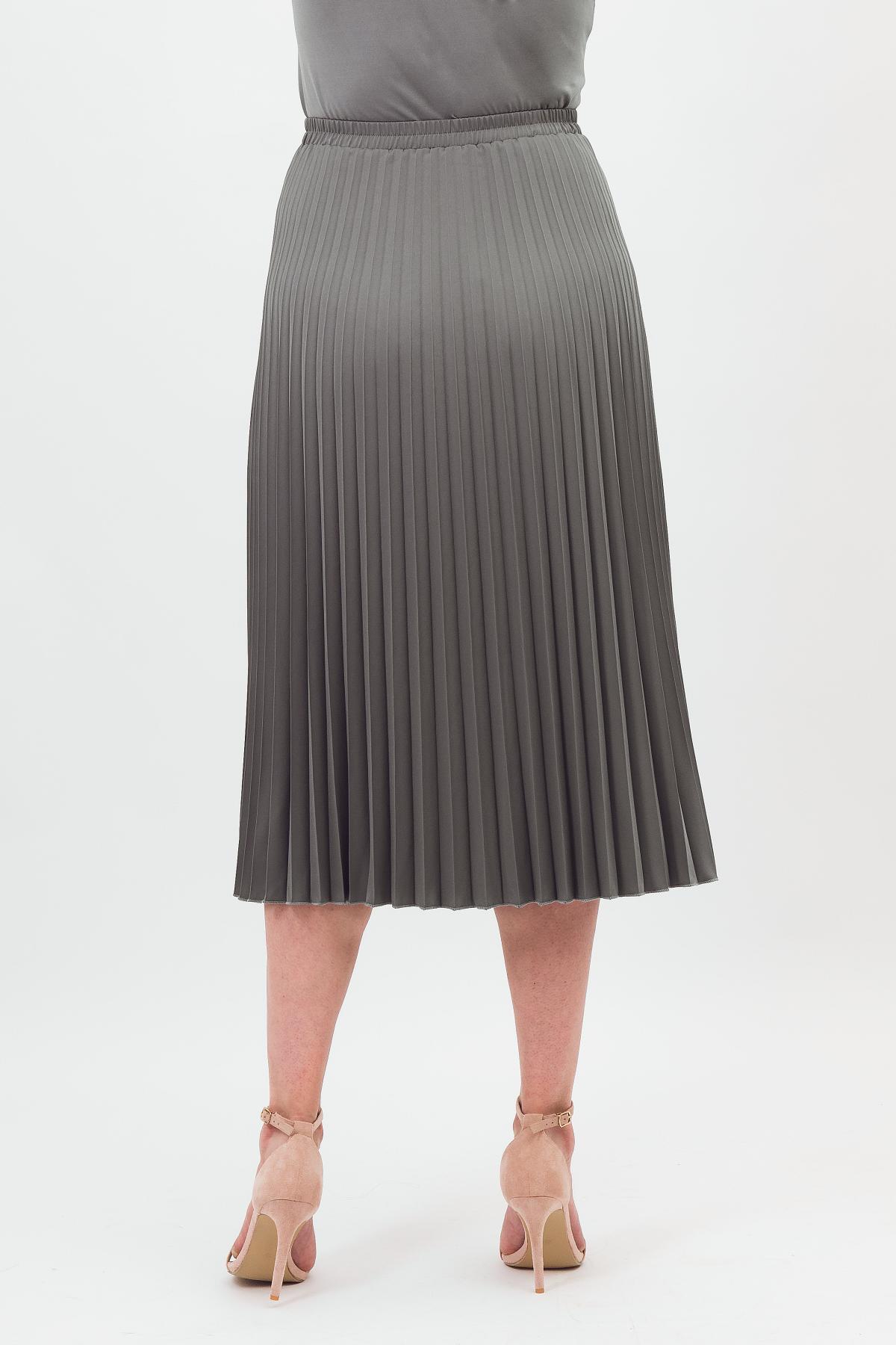 Юбка гофрированная серого цвета Braslava(фото4)