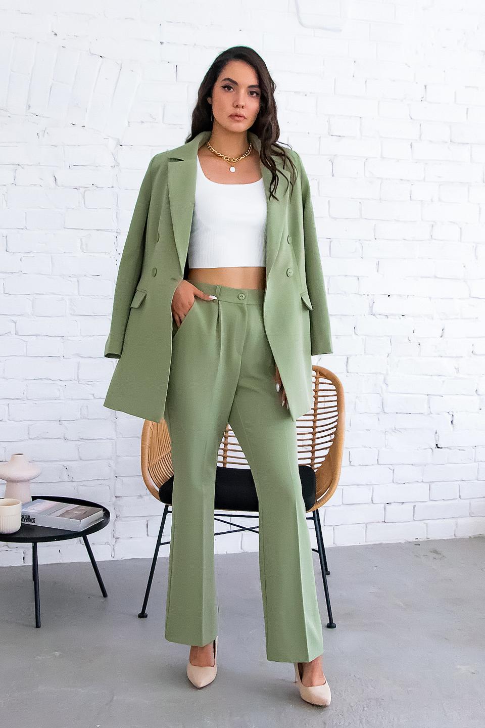 Жакет светло-зелёный с карманами Braslava(фото2)