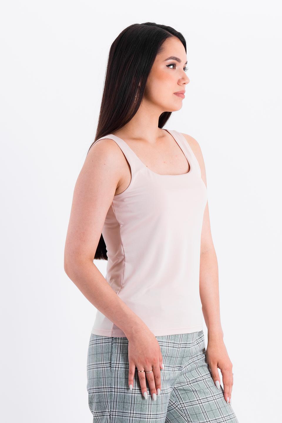 Майка бежевая из трикотажа Braslava(фото4)